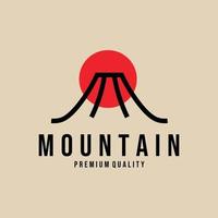 Mountain Line Art Logo, Symbol und Symbol, Vektorillustrationsdesign vektor