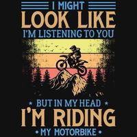 Mountainbike-T-Shirt-Design vektor