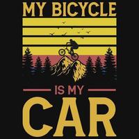 Mountainbike-Fahrer-T-Shirt-Design vektor