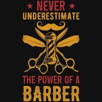 Friseur-T-Shirt-Design vektor