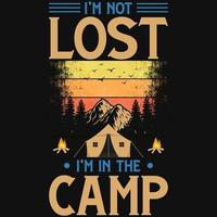 Camping-T-Shirt-Design vektor