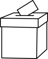 Wahlurne-Symbol isoliert auf weißem Hintergrund. vektor