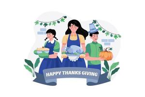 Happy Thanksgiving Day Konzept vektor