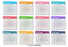 Kalender 2017 Vektor-Vorlage vektor