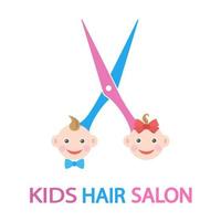 Logo-Salon für Haarschnitte für Kinder vektor