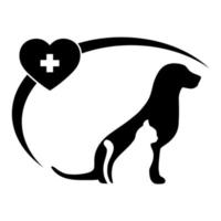 veterinärklinikens logotyp vektor