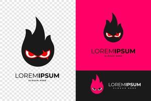 Feuer Flamme Auge Logo Template Design Vektor