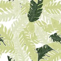 grafisches tropisches muster, palmblätter nahtloser blumenhintergrund. vektor