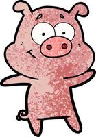 Vektor-Schwein-Charakter im Cartoon-Stil vektor