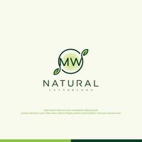mw första naturlig logotyp vektor