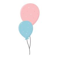 Lycklig födelsedag ballonger dekoration firande ikon vektor