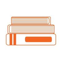 stack av böcker leveranser Hem utbildning linje Färg stil ikon vektor