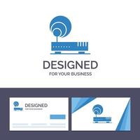 kreativ företag kort och logotyp mall förbindelse hårdvara internet nätverk vektor illustration