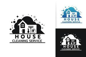 hus rengöring service logotyp vektor
