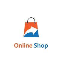 shop einkaufen logo design verkauf vektor