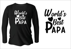 weltbestes Papa-T-Shirt-Design mit Vektor