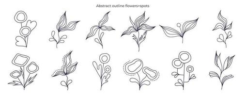 abstrakt översikt blommor. element för bröllop inbjudningar och din designs.print vektor