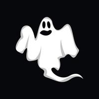 Ghost-Logo-Design, Halloween-Symbol, Halloween-Kostümillustration, Feier-Banner-Vorlage vektor