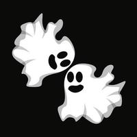 Ghost-Logo-Design, Halloween-Symbol, Halloween-Kostümillustration, Feier-Banner-Vorlage vektor