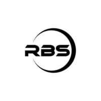 rbs brev logotyp design i illustration. vektor logotyp, kalligrafi mönster för logotyp, affisch, inbjudan, etc.