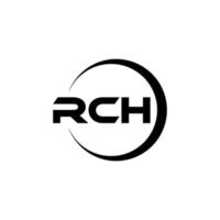 Rch-Brief-Logo-Design in Abbildung. Vektorlogo, Kalligrafie-Designs für Logo, Poster, Einladung usw. vektor