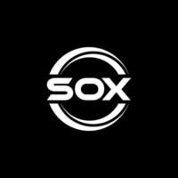 sox brev logotyp design i illustration. vektor logotyp, kalligrafi mönster för logotyp, affisch, inbjudan, etc.