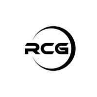 rcg brev logotyp design i illustration. vektor logotyp, kalligrafi mönster för logotyp, affisch, inbjudan, etc.