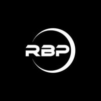 rbp brev logotyp design i illustration. vektor logotyp, kalligrafi mönster för logotyp, affisch, inbjudan, etc.