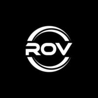 rov-Brief-Logo-Design in Abbildung. Vektorlogo, Kalligrafie-Designs für Logo, Poster, Einladung usw. vektor