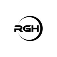 rgh-Buchstaben-Logo-Design in Abbildung. Vektorlogo, Kalligrafie-Designs für Logo, Poster, Einladung usw. vektor