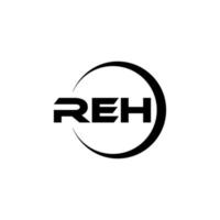 reh brev logotyp design i illustration. vektor logotyp, kalligrafi mönster för logotyp, affisch, inbjudan, etc.