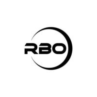 Rbo-Brief-Logo-Design in Abbildung. Vektorlogo, Kalligrafie-Designs für Logo, Poster, Einladung usw. vektor