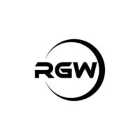 rgw-Buchstaben-Logo-Design in Abbildung. Vektorlogo, Kalligrafie-Designs für Logo, Poster, Einladung usw. vektor