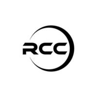 rcc brev logotyp design i illustration. vektor logotyp, kalligrafi mönster för logotyp, affisch, inbjudan, etc.