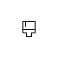 Farbe Pinsel Symbol einfache Vektor perfekte Illustration