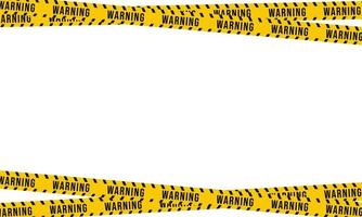 Sicherheitswarnbanner. schwarz-gelb-weiß gestreiftes Banner auf schwarzem Hintergrund. Warnung. Vektor-Illustration. vektor