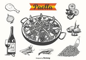 Kostenlose Paella Drawn Vector Illustration