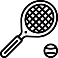 linje ikon för tennis vektor
