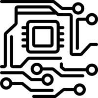 Liniensymbol für Elektronik vektor