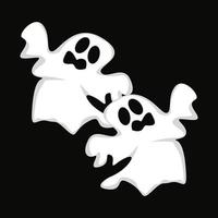 Ghost-Logo-Design, Halloween-Symbol, Halloween-Kostümillustration, Feier-Banner-Vorlage vektor