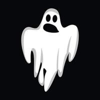 Ghost-Logo-Design, Halloween-Symbol, Halloween-Kostümillustration, Feier-Banner-Vorlage vektor