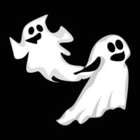 Ghost-Logo-Design, Halloween-Symbol, Halloween-Kostümillustration, Feier-Banner-Vorlage vektor