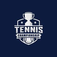 Logo-Designvektor für Tennismeisterschaften vektor