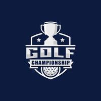 Designvektor für das Logo der Golfmeisterschaft vektor