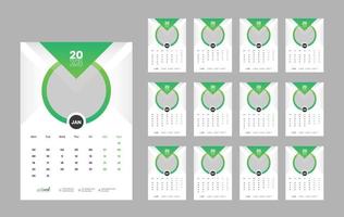 vägg kalender 2023 mall design vektor