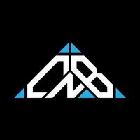 cnb brev logotyp kreativ design med vektor grafisk, cnb enkel och modern logotyp i triangel form.