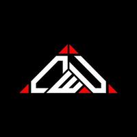 cwu brev logotyp kreativ design med vektor grafisk, cwu enkel och modern logotyp i triangel form.