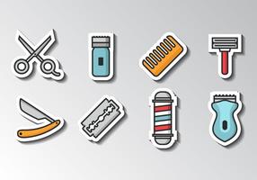 Free Barber Icons Aufkleber Style Vector