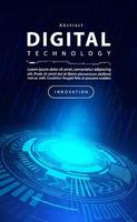 digital ai big data technologie futuristischer blauer hintergrund, cyber cloud sicherheit, abstrakter raum neon wifi technologie, innovative zukünftige upload-daten, globale internet-netzwerkverbindung, illustrationsvektor vektor