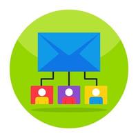 Premium-Download-Symbol des Mail-Netzwerks vektor